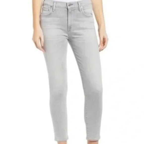 Citizens of Humanity Anthropology Carlie high rise crop size 27 light grey EUC - Picture 1 of 11